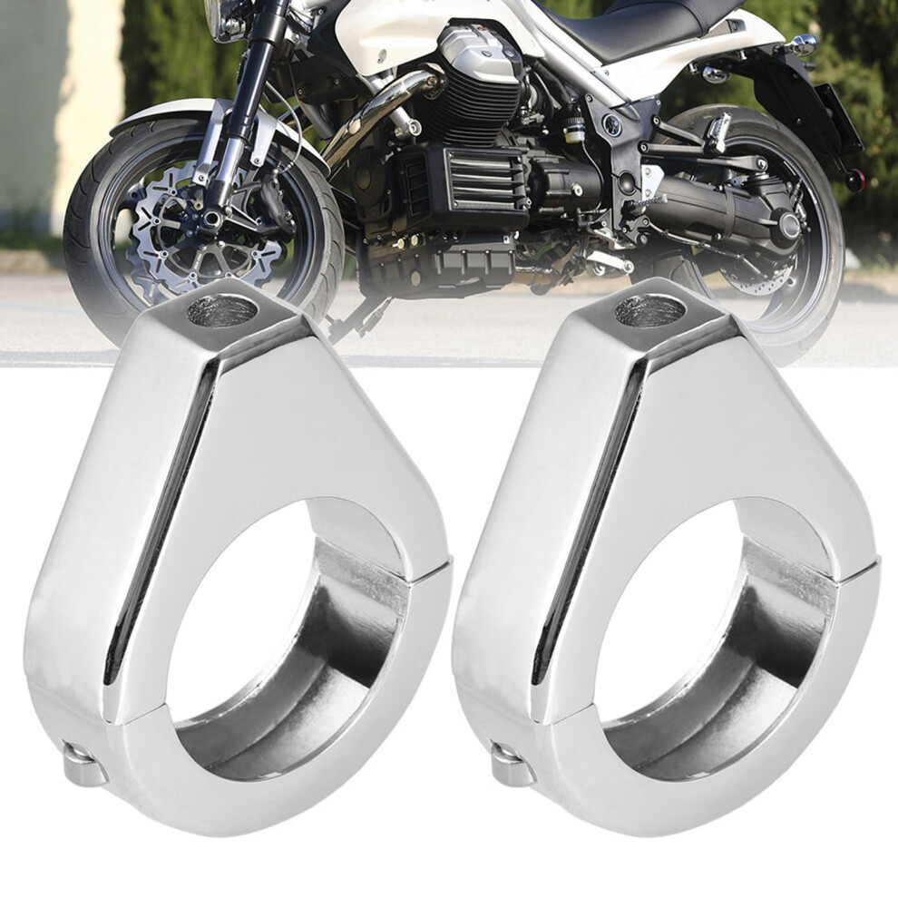 Aluminium Alloy Motorcycle Turn Signal Mount Bracket 41Mm Fork Clamps Light/Silver 5091393147156