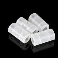 4 Pack AA to C Battery Adapter Converter Cases White | Portable & Durable