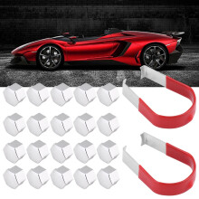 Car Wheel Nut Cover Set 20pcs 19mm Chrome with Removal Tool Universal Fit