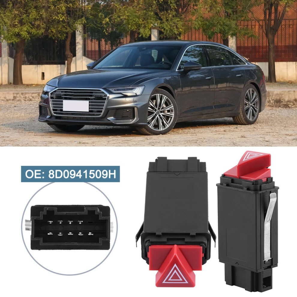 Hazard Emergency Flasher Switch For Audi A4 S4 8D0941509h Black 4661393148609