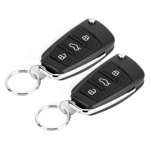 Universal Car Keyless Alarm System Remote 3-Button Black 60-80m