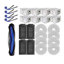 25 Stück Ersatzteile für T30C Omni & T30C Pro Omni Staubsauger Hauptbürste Wischpads Staubbeutel Seite Bru