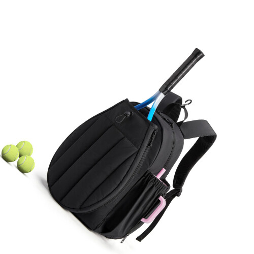 Practical Tennis Accessory Bag  Spacious for Rackets and-Black