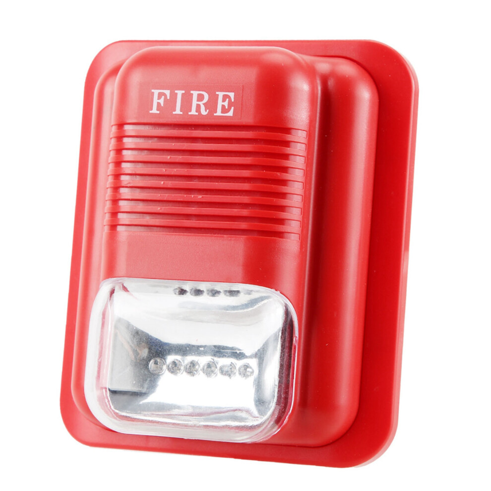 Dc12v/24V Sound & Light Fire Alarm Strobe Siren 134X115x48mm Red 6911393150866