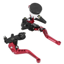 Universal Motorcycle Hydraulic Clutch Brake Pump Master Cylinder Red 7/8 Inch
