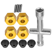 12mm RC Rad-Hub Adapter-Set mit 9mm Flansch-Sicherungsmuttern