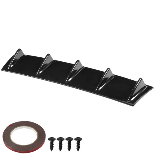 Universal Black Car Shark Fin Diffuser Wing Lip Spoiler M Size 1
