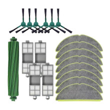 19PCS für IRobot Roomba 205 Combo / 205 Vac Roboter-Staubsauger Ersatzteile Hauptbürste Seitenbürstenfilter Wischstofftuch