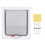 ABS Acrylic Pet Cat Flap Door Lockable Waterproof Medium White 3