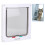 ABS Acrylic Pet Cat Flap Door Lockable Waterproof Medium White 15