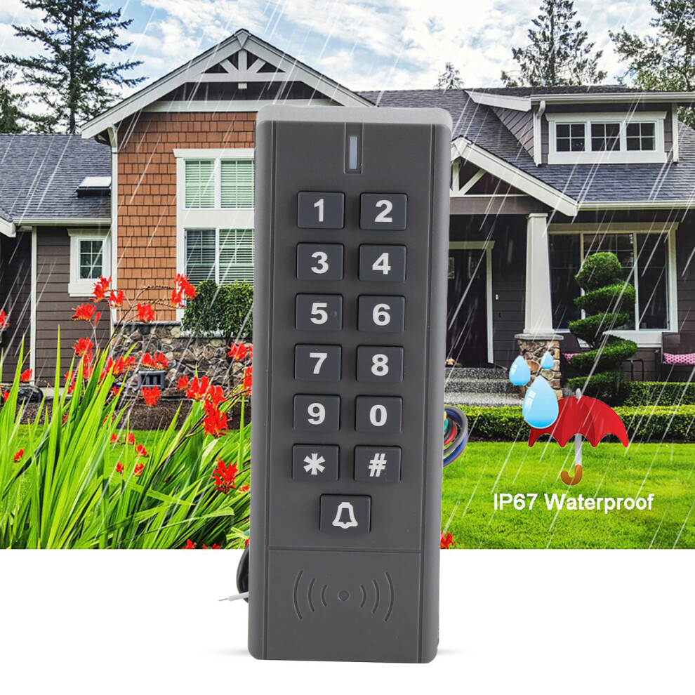 Ip67 Rfid Keypad Access Control Card Reader 3000 Users Black 134X48x25mm 7891393154417