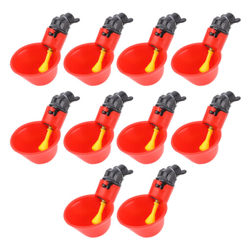 10Pcs Automatic Poultry Water Dispenser, Plastic, Sizes A-C 1