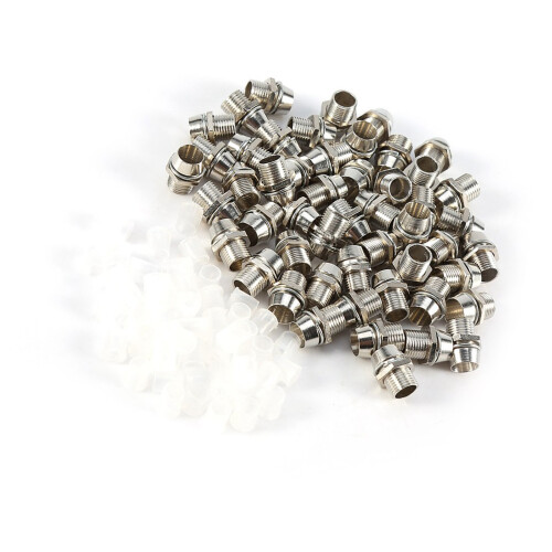 50 pcs Silver 5mm LED Holders Thread Mount 8mm for Panel Display 1