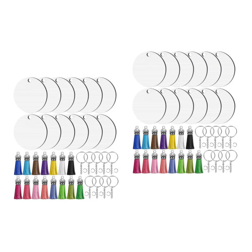 80 Sets Sublimation Blanks Keychains DIY Crafts 2