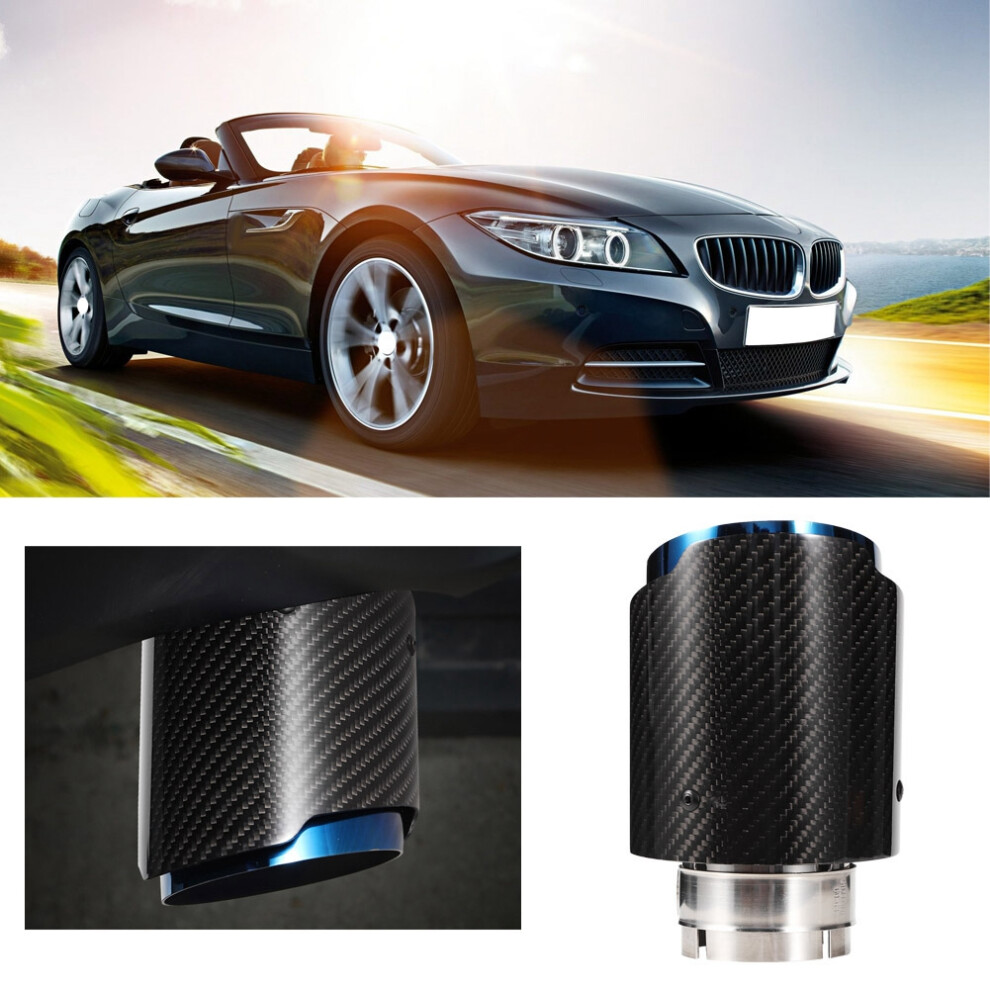 Carbon Fiber Glossy Exhaust Tip 63-101Mm For Cars And Motorcycles 7611393230054