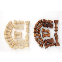 Wooden Chess Pieces Set for Kids & Adults - 32 Pieces, 55mm King