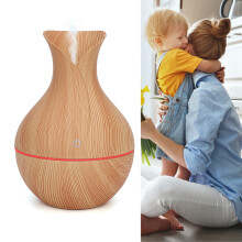 USB Ultrasonic Wooden Humidifier Air Purifier with 130ml, 7 Colors Light