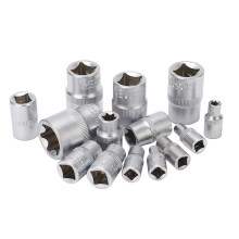 14Pcs E-Type Torx Star Bit Socket Set, 1/4" 3/8" 1/2" Drive, Chrome-Vanadium Steel
