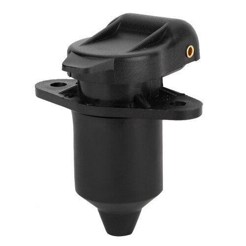 Trailer Connection 3 Pin Socket Adapter - Black Plastic Lightweight & Reliable 1