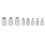 14Pcs E-Type Torx Star Bit Socket Set, 1/4" 3/8" 1/2" Drive, Chrome-Vanadium Steel 7