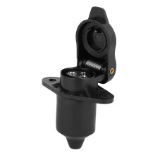 Trailer Connection 3 Pin Socket Adapter - Black Plastic Lightweight & Reliable