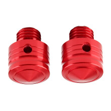 Universal Motorcycle Rear View Mirror Mounting Screw M10*1.25 Red Pair
