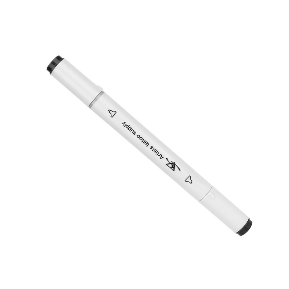 Black Double End Tattoo Skin Marker Pen - 154Mm, Dual Tips