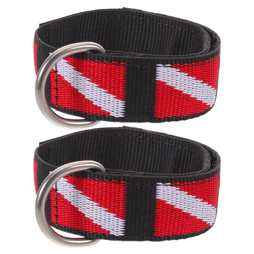 2Pcs Multi-Color Scuba Diving Wrist Straps with Quick Release D Ring
