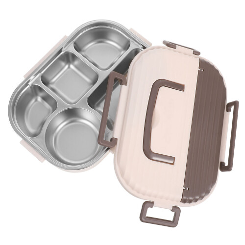 Boîte Repas Étanche Bento 5 Compartiments Kaki