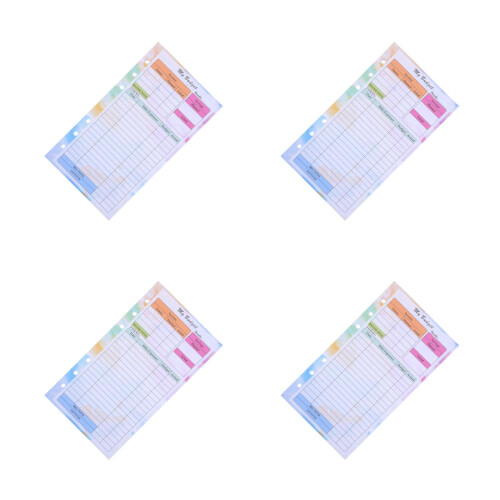 Inserts Budget Hebdomadaire A6 Multi Couleur 6 Anneaux 1