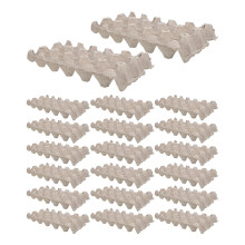 30Pcs Paper Pulp Egg Cartons White Stackable Egg Crate for Fresh Eggs