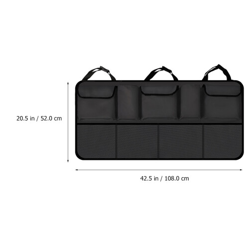 Black Oxford Cloth Car Seat Storage Bag Durable Organizer 1
