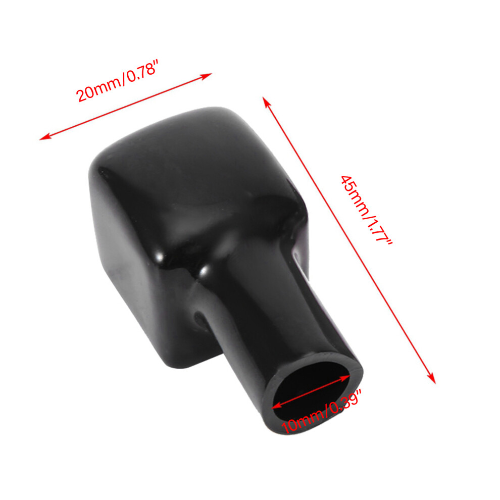 2Pcs Plastic Car Battery Terminal Covers Insulating Protectors 45X20mm Red/Black 7891393235468