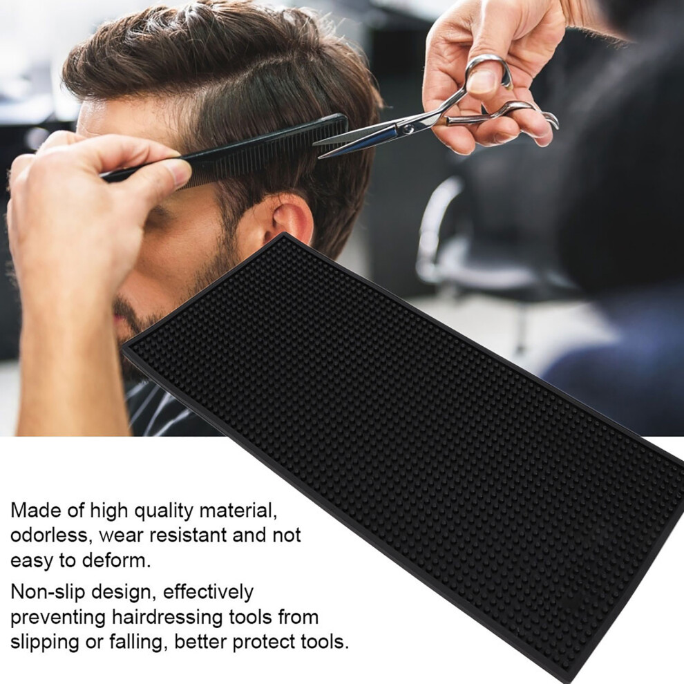PVC Salon Heat Insulation Mat Non-Slip Hairdressing Tool Pad 30x15cm