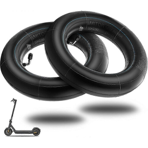 10x2,50 E scooter innerrør, 10 tommers tyknet erstatningsrør for Ninebot MAX G30/G30P/G30LP, Kugoo M4/M4Pro, Soflow So4