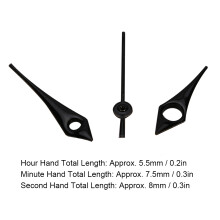 Black Gold 2035 Watch Hands Set, Hour/Minute/Second, 5.5-8mm