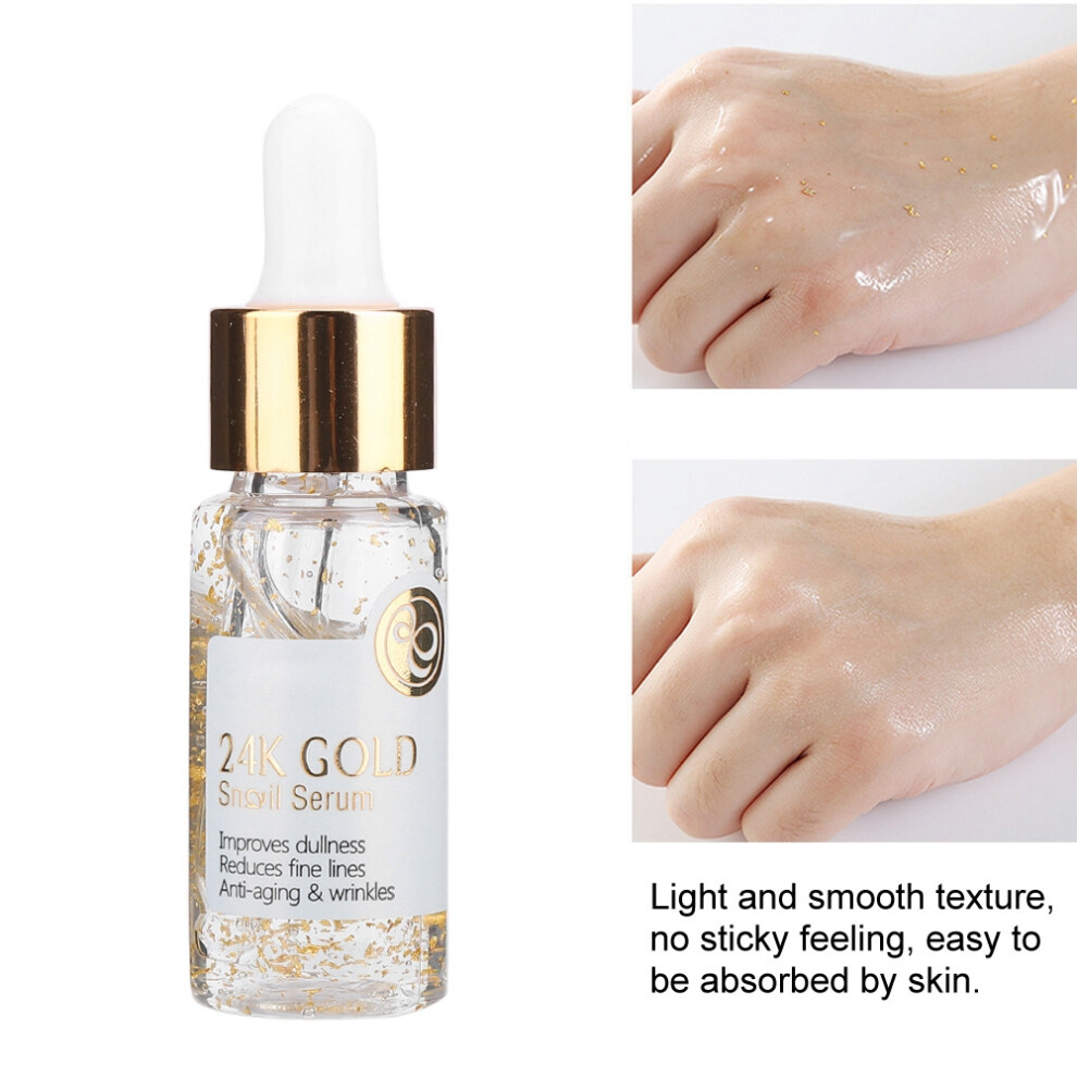 Gold 17Ml 24K Snail Facial Serum With Hyaluronic Acid & Ginseng