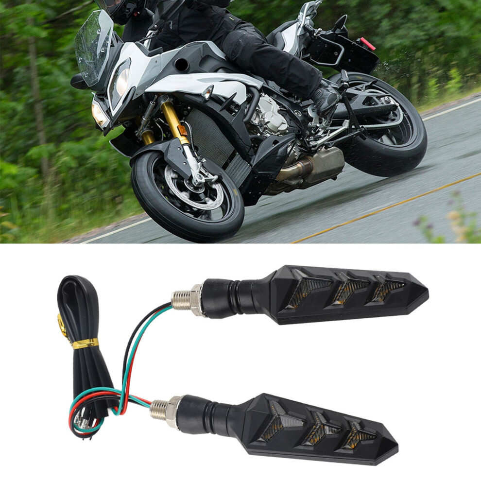 Universal Y-Shaped Led Motorcycle Turn Signal Indicators 12V Black 9381393238005