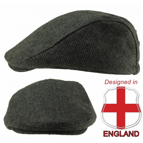 (Charcoal Check) Royal Stallion Wool One Size Flat Cap 1