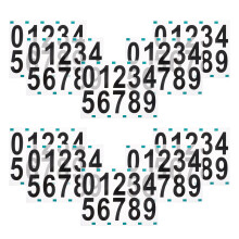 10Sets Durable Black PVC Reflective Number Stickers for Mailbox Garage
