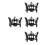 4Pièces Support Micro Portable Réglable Plastique Métal Noir 4