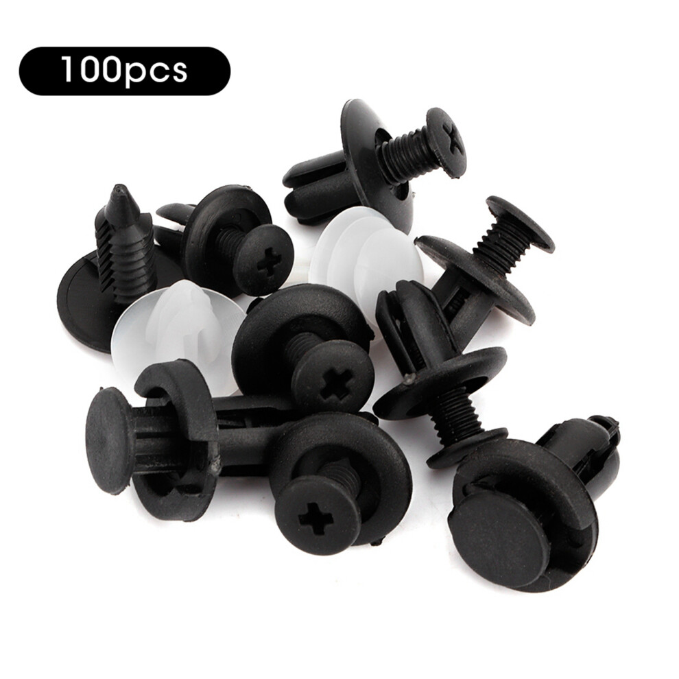 Car Door Panel Trim Clips 100Pcs Bumper Fasteners Retainers Durable Plastic 7681393239890