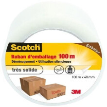 SCOTCH - Packaging tape - Adhesive - Very strong - 48 mm x 100 m - Transparent