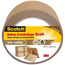SCOTCH - Packaging tape - Adhesive - Very strong - 48 mm x 50 m - Kraft