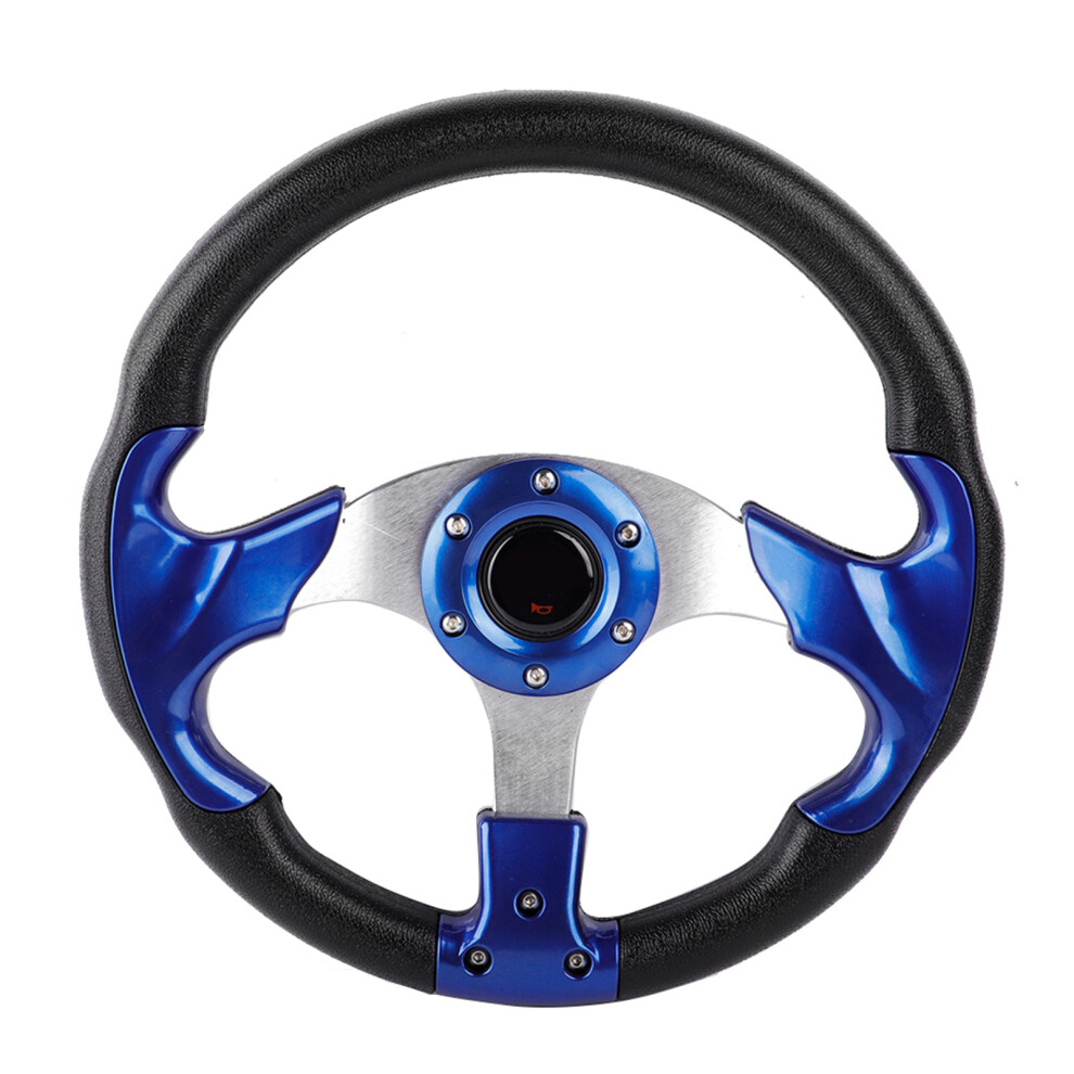 13In Pu Leather Universal Racing Sports Drift Steering Wheel Blue 6941393165478