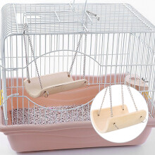 Small Animal Hamster Wood Swing - Hanging Cage Toy Durable & Easy to Install