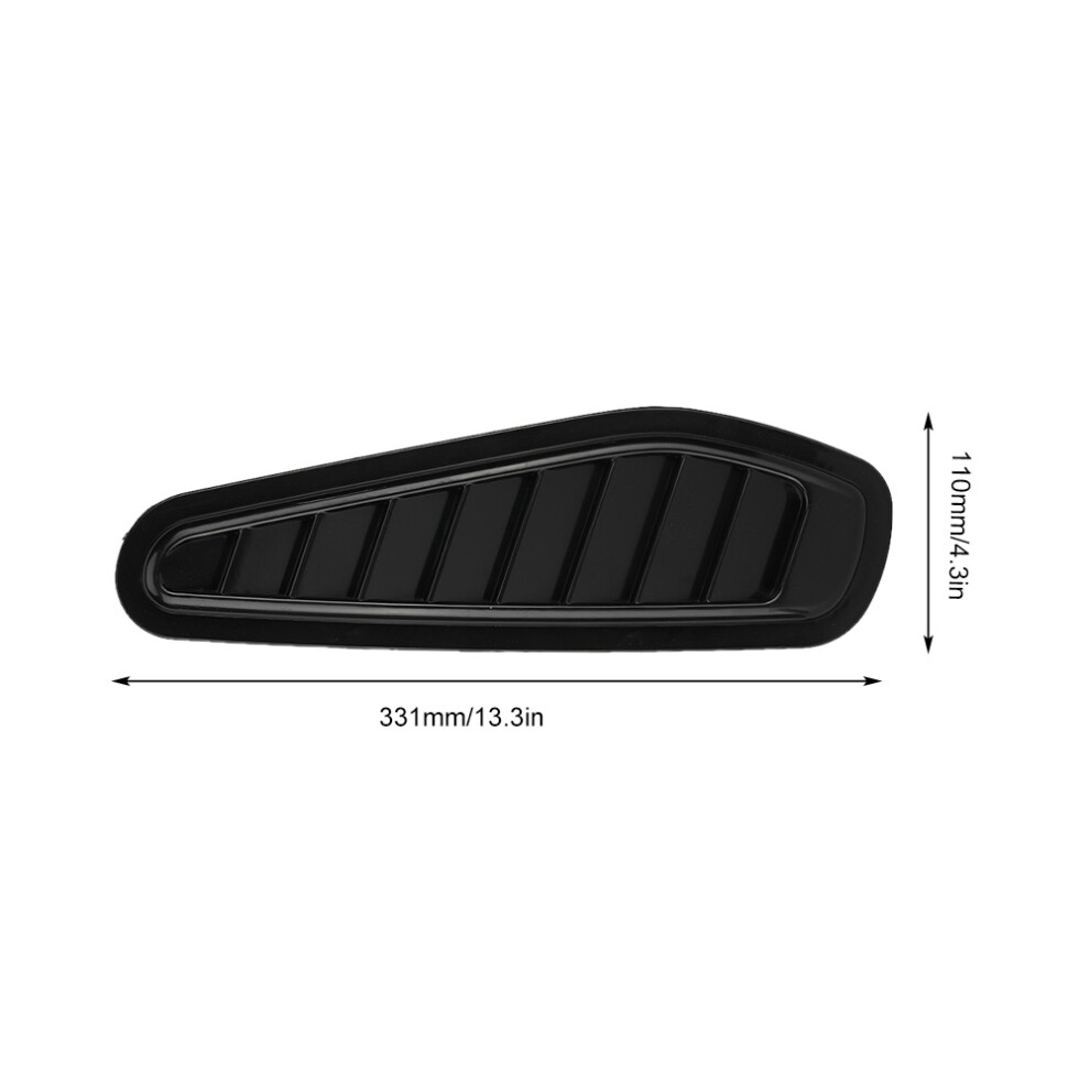 2Pcs Car Air Flow Intake Scoop Bonnet Vent Cover, Universal 331X110mm Black 6941393167106