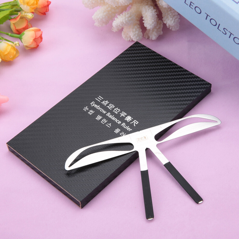 Tattoo Eyebrow Ruler Kit, Stainless Steel, Shape & Symmetry 14x8cm