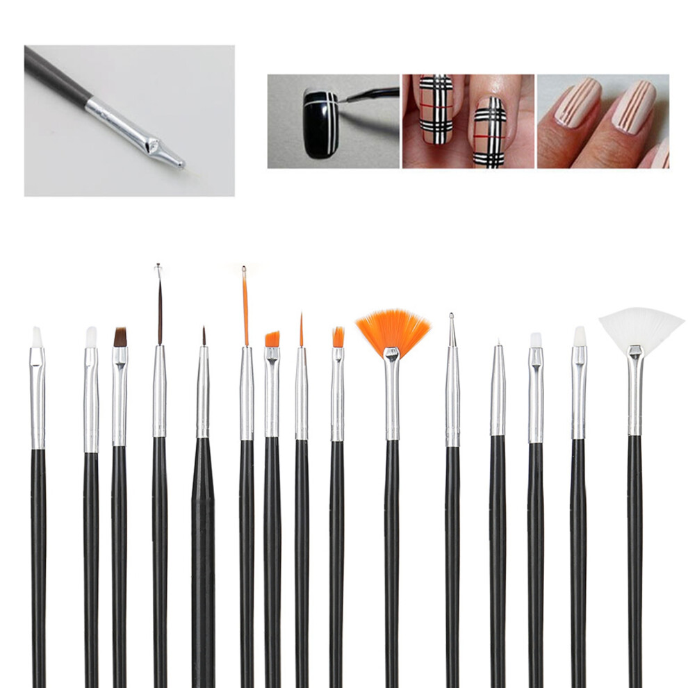 15pcs Nail Art Painting Pen Kit Dotting Set