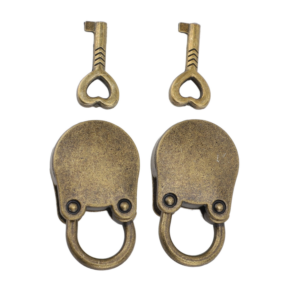 2Pcs Zinc Alloy Bear Padlocks - Bronze Color, 38X30mm, Cute Hanging Lock 7651393169091